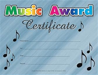 Music Award Certificate | Reverb