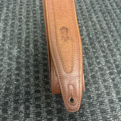 Manson Deluxe Leather Guitar Strap Gold | Reverb