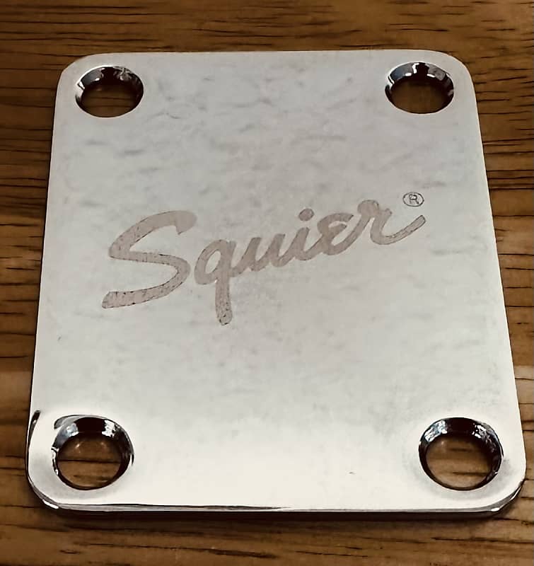 Squier Neck plate - Chrome image 1