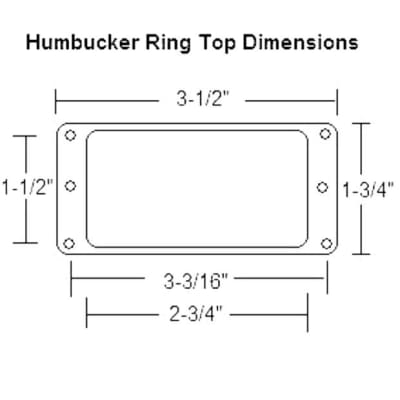 Flat Metal Humbucker Pickup Mounting Ring-Chrome image 2