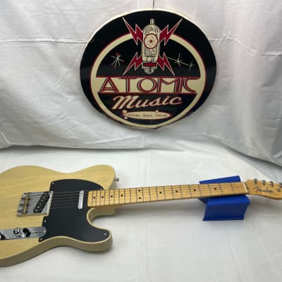 Fender Limited Edition American Vintage '52 Telecaster Korina Guitar with Case - non-original volume pot/knob - 2015 - Blackguard Blonde / Maple image 3