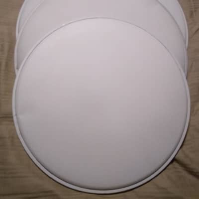 DRUM HEADS PAIR  14" SINGLE PLY BATTERS - WHITE COATED image 2