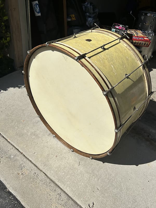 Vintage 1938 Leedy Spartan 28x14 Single Tension Bass Drum Reverb
