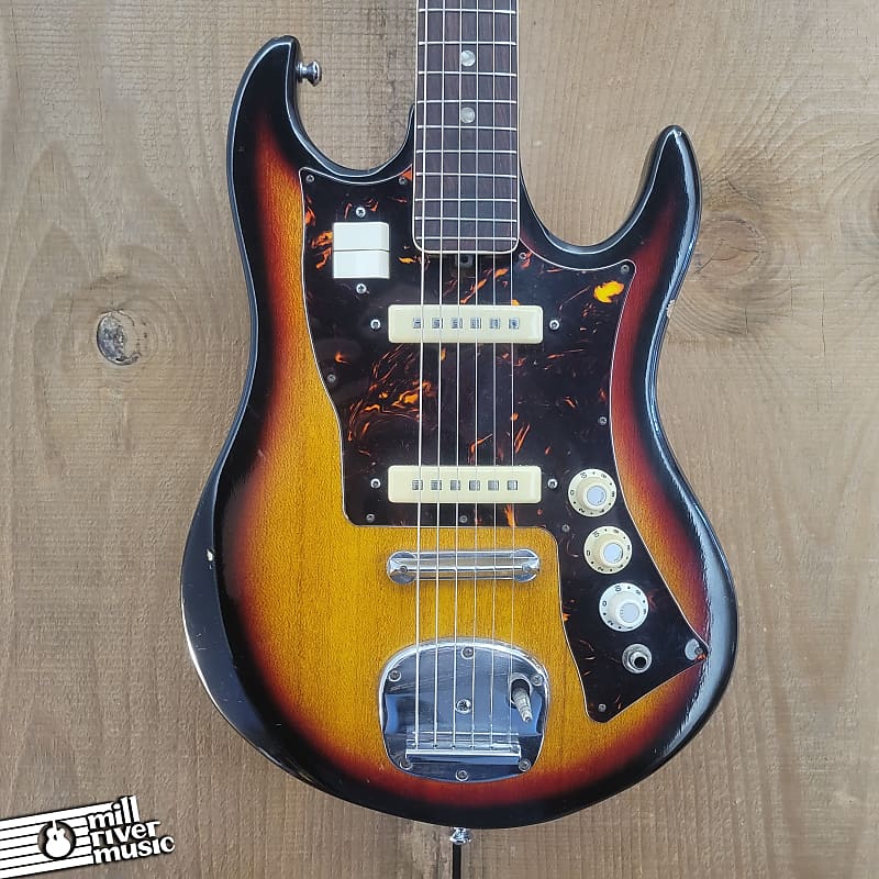 Teisco Japan Offset Electric Guitar Vintage 1960s Sunburst