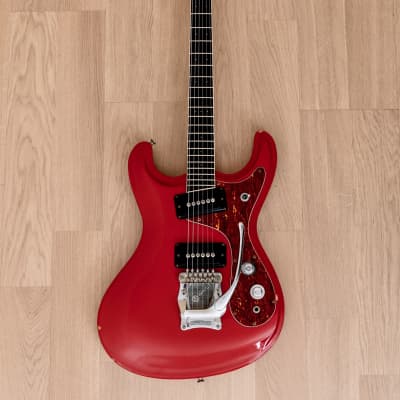 1970s Mosrite Ventures Model Vintage Guitar Strawberry Red w/ Case, Firstman Japan image 2