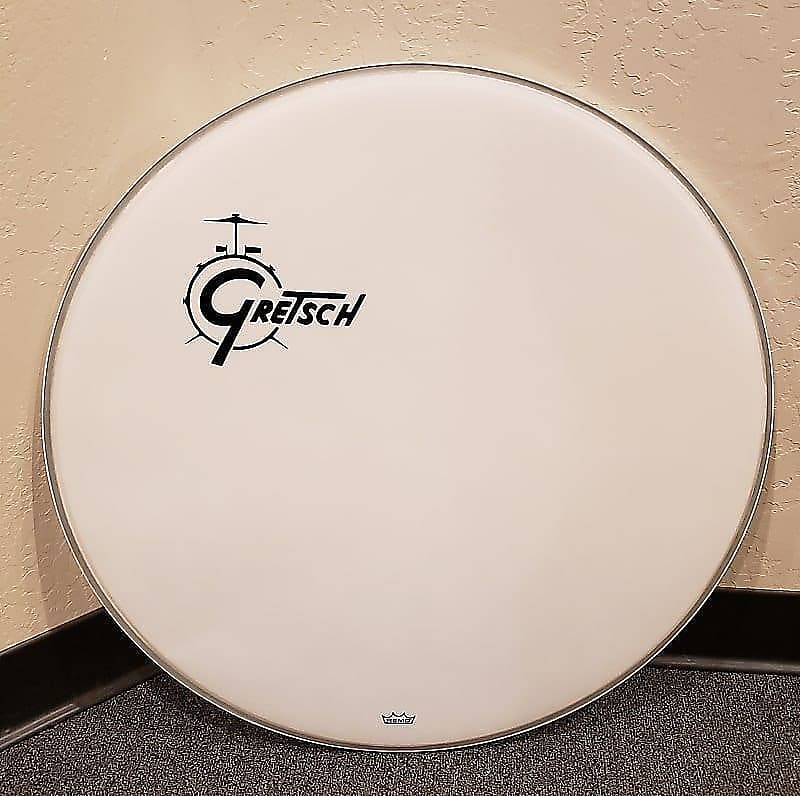 Gretsch 24" USA Custom Coated Bass Drum Logo Head Reverb