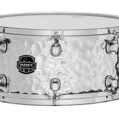 Mapex MPX  Snare Drum Hammered Steel Chrome 8 Lug 14x5.5" MPST4558H image 1