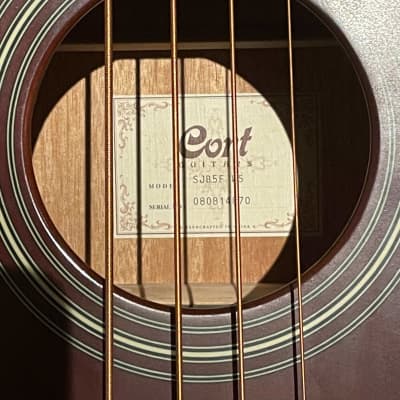 Cort SJB5F WS Acoustic 4-String Bass Cutaway with Electronics 2010s - Walnut Satin + Hard Case image 7