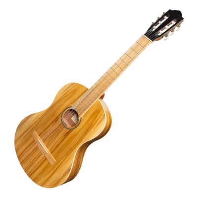 Martinez Full Size Student Classical Guitar Pack with Built In Tuner (Jati-Teakwood) image 4