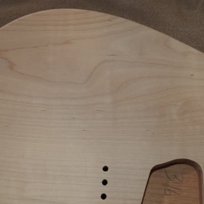 Unfinished Telecaster Body Book Matched Figured Flame Maple Top 2 Piece Alder Back Chambered Very Light 3lbs 4oz! image 4