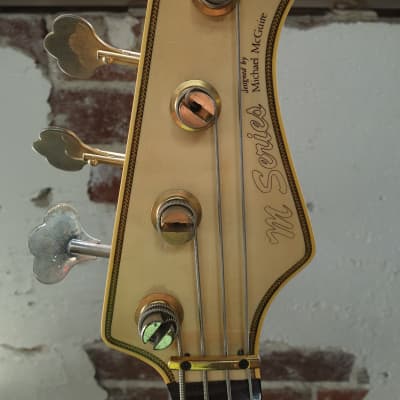 Valley Arts M Series Bass 1988 Antique Ivory (Semi Fretless Rarity) image 5