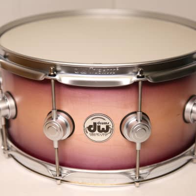 Drum Workshop Collector's Series 6.5"x14" 10-Ply Maple Snare Drum in Satin Lavender Burst image 1