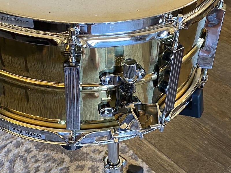 Tama 1990s 6.5x14 Brass Shell Snare Drum, 10-lug, Model PM