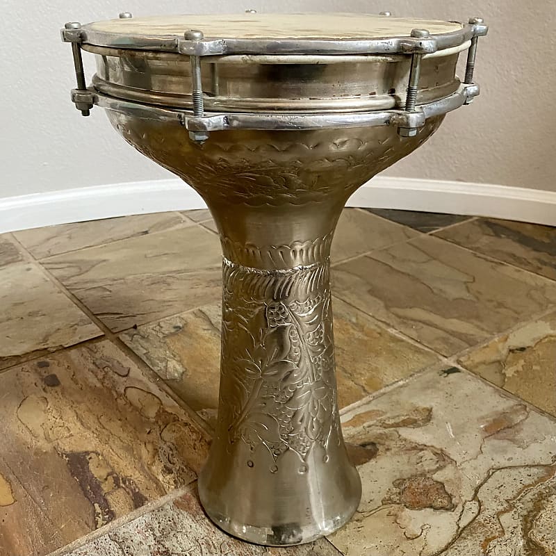 Vintage Doumbek 10” Head Made in Pakistan 16” Tall Reverb