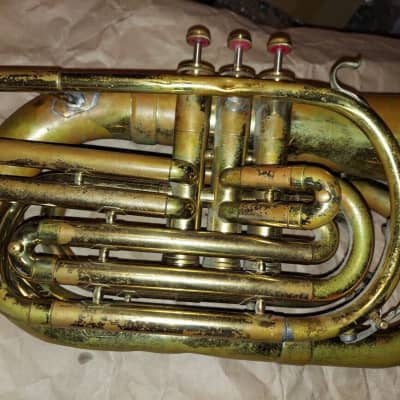 Bach Mercedes Marching French Horn Brass, USA, Acceptable Condition image 1