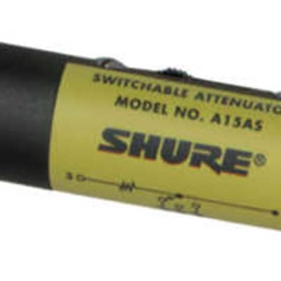 Shure A15AS In-Line Switchable Attenuator between 15, 20, and 25dB, XLRF to XLRM image 1