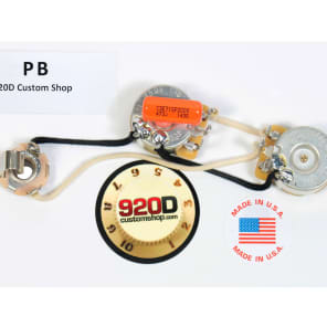 920D Custom Shop PB P-Bass Wiring Harness w/ Knurled Knobs