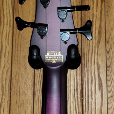 Schecter Stiletto Studio-5 Active 5-String Bass See-Thru Trans Purple Satin image 10