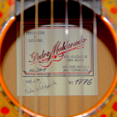 🌹 Pedro Maldonado F A1 / 2009 / Flamenco / Classical / Built-in electronics / Mint / Overwhelming Fragrance / OHSC  🇪🇸 image 5