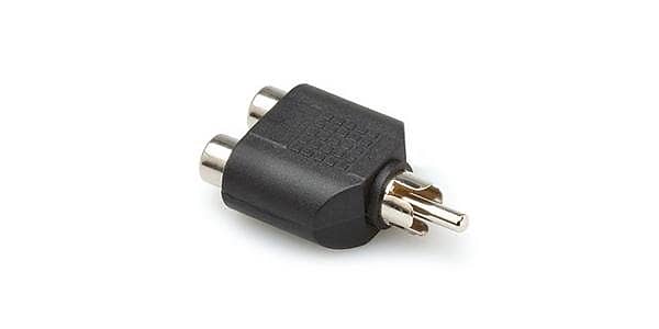 Hosa GRF-398 RCA Male to Dual RCA Female Y Adapter image 1