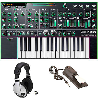 Roland AIRA System-1 Plug-out Synthesizer Keyboard + Sustain Pedal + Headphones image 1