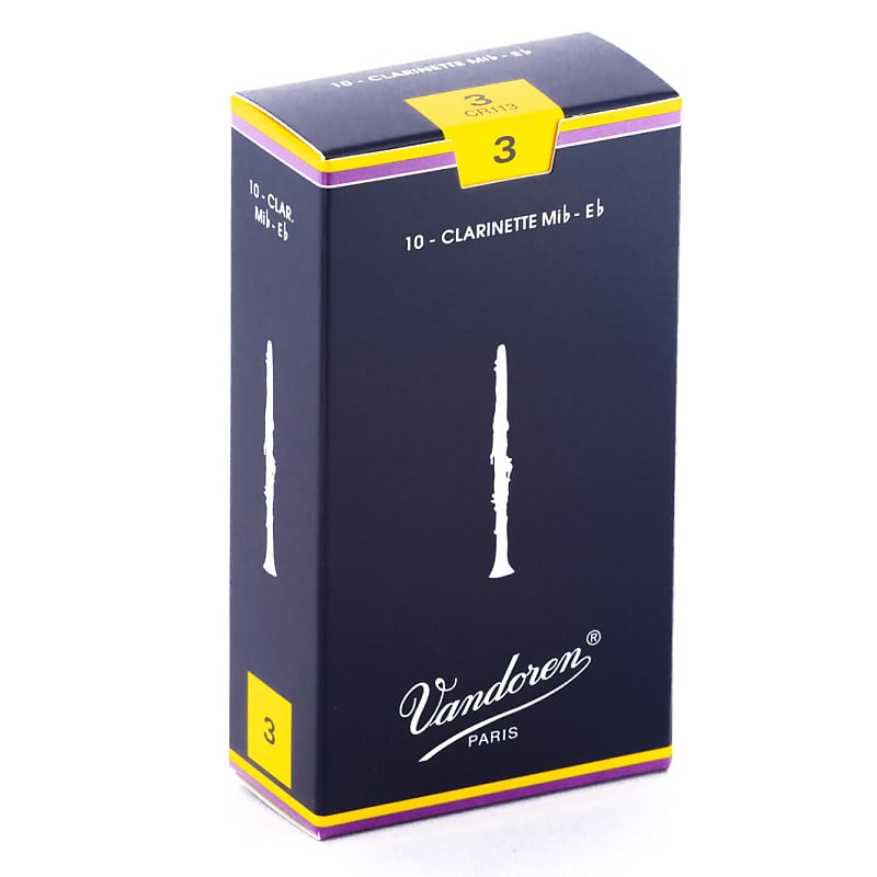 Vandoren CR113 Eb Soprano Clarinet Reeds 3 Strength 10 Ct image 1