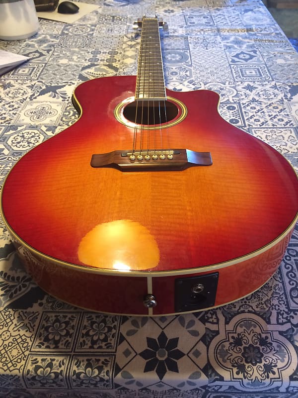 epiphone PR-6E 1995-2005 cherry flamed sunburst