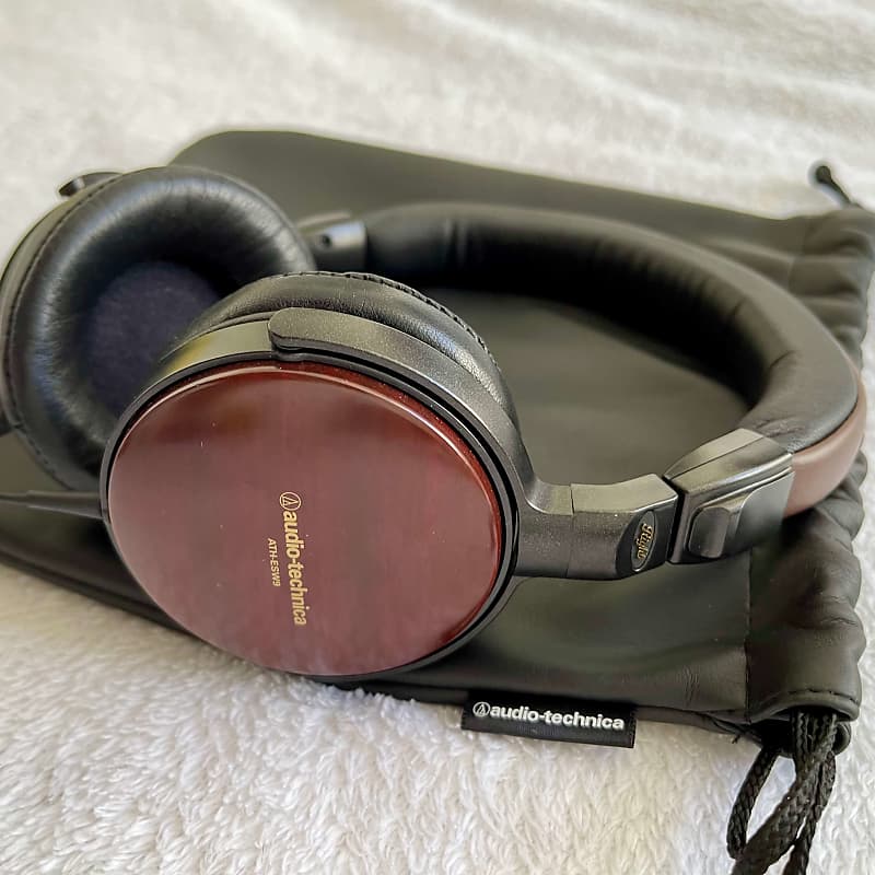 Audio Technica ATH-ESW9 Limited Edition Wood Headphones with Leather Case
