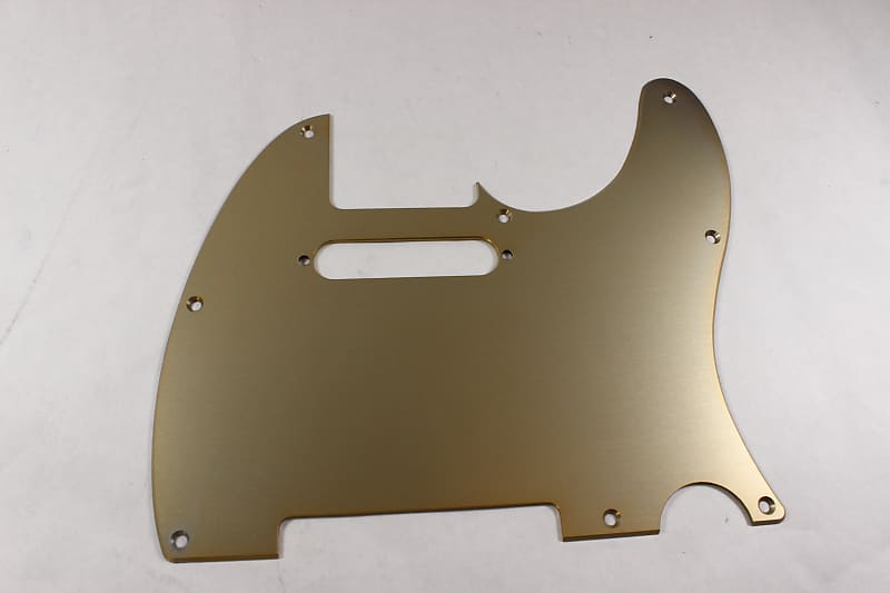Brushed Gold Anodized Aluminum Tele Pickguard Fits Fender Telecaster - USA Made image 1