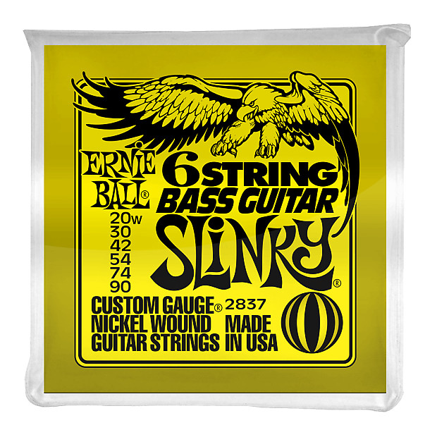 Ernie Ball 2837 Slinky Silhouette Short-Scale 6-String Electric Bass Strings (20w-90) image 1
