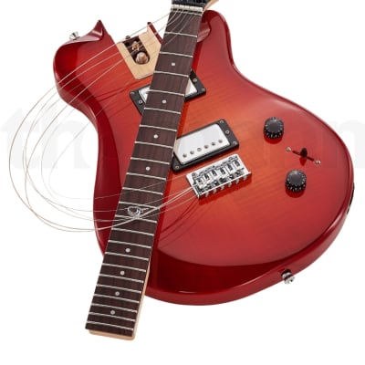 Journey Instruments Overhead Electric Cherry Sunburst Travel Guitar – OE990CB 2024 - Cherry Sunburst image 7