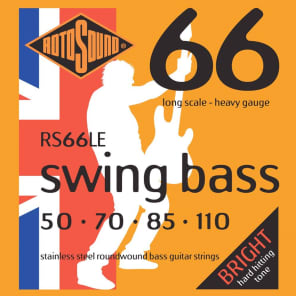 Rotosound RS66LE Swing Bass 66 Stainless Steel Electric Bass Strings - Heavy (50-110)