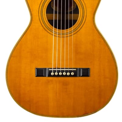 Circa 1910 A.C. Fairbanks Parlor Guitar w/Brazilian Rosewood Back and Sides Natural image 3