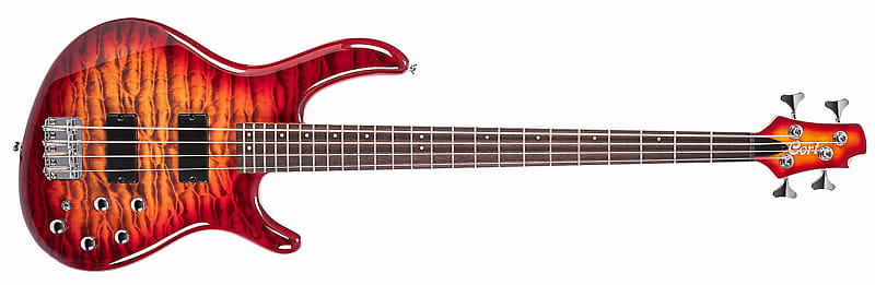 Cort Action Dlx-Plus Quilted Maple Top,  Cherry Red Sunburst, ACTIONDLXPLUSCRS-A-U, Brand New image 1