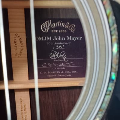 Martin OMJM John Mayer 20th Anniversary, Platinum Gray Burst, Free Ship, Hardcase, 019 image 7