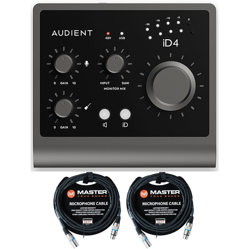 Audient iD4 MKII 2-In / 2-Out USB-C Audio Recording Interface w