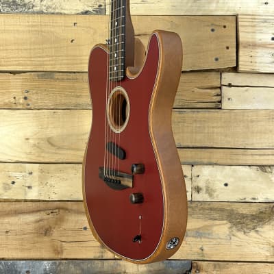 Fender American Acoustasonic Telecaster (2021, Crimson Red) image 2
