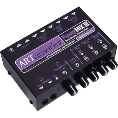 ART PowerMIX III 3-Channel Mini Stereo Line Mixer image 1