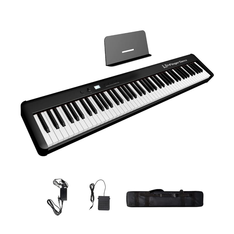  Asmuse 88-Key Full Size Electric Piano Keyboard Set, Digital  Piano with Sustain Pedal, Power Supply, Built-In Speakers, Black : Musical  Instruments