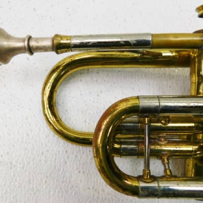 Buescher Model 56C  Cornet, USA, with case, mouthpiece, lyre image 8