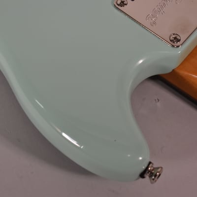 2021 Squier Classic Vibe Mustang Bass Surf Green Finish Electric Bass Guitar image 9