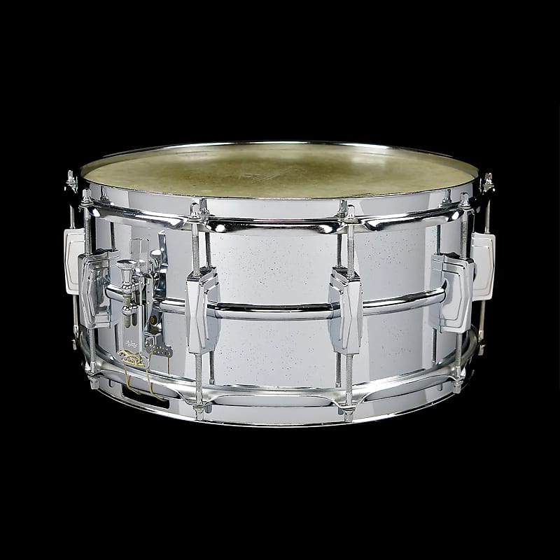 Ludwig No. 402 Supraphonic 6.5x14" Aluminum Snare Drum with Keystone Badge 1963 - 1969 image 5