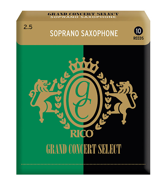 Rico RGC10SSX250 Grand Concert Select Soprano Saxophone Reeds - Strength 2.5 (10-Pack) image 1