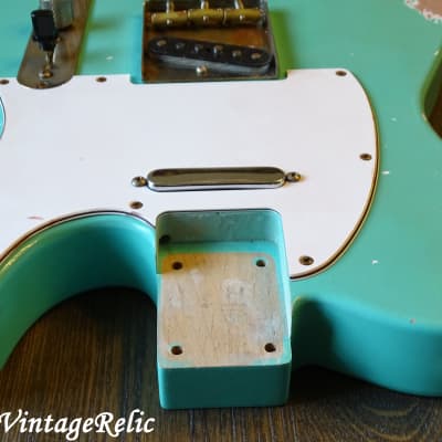 aged RELIC nitro Telecaster ALDER loaded body Seafoam Green Fender '64 Pickups bridge image 21