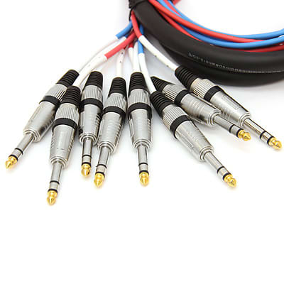 8 Channel 10' XLR Male to 1/4" TRS Audio SNAKE CABLE image 4