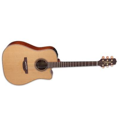Takamine P3DC Dreadnought Cutaway Acoustic Electric Guitar With Case, Natural image 2