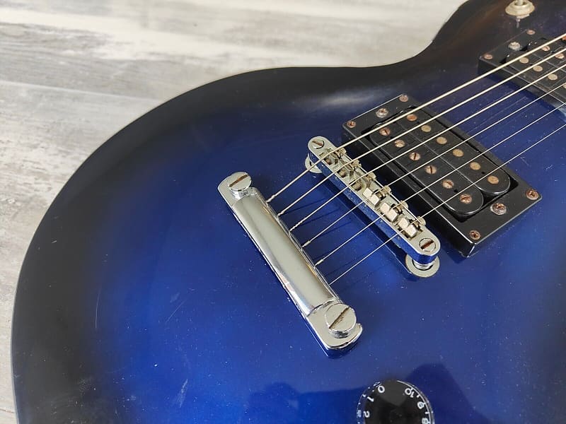 【Aria Pro II】PE-40 See-Through Blue 1998 Aria Pro II PE-40 Les Paul (Black Blue Burst) | Reverb