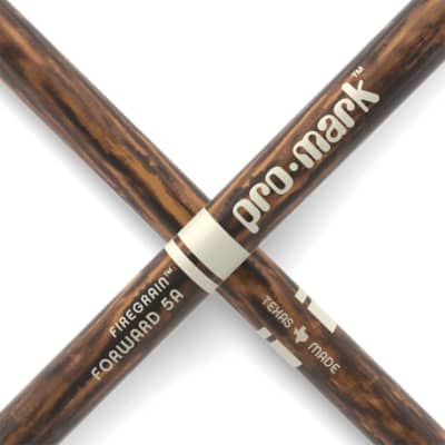 Promark TX5AW-FG FireGrain Classic 5A Drumsticks, Oval Tip, Single Pair image 2