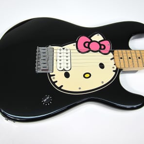 Beautiful Fender Hello Kitty Licensed Stratocaster Guitar with Black & Pink Hello Kitty Gig Bag! image 7