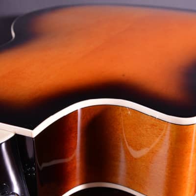 Crafter Noble VTG Vintage Sunburst Small Jumbo Flame Maple Acoustic Guitar Preamp image 4